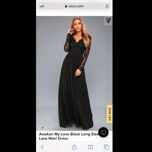 Lulu’s boutique long black dress